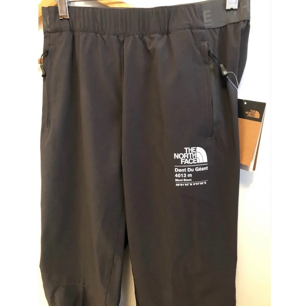 The North Face Men's Black Joggers with White Logo